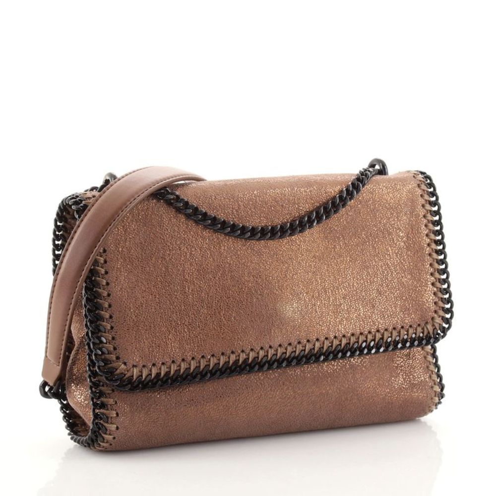 Stella McCartney Falabella Flap Shoulder Bag Shaggy Deer Small Brown - Picture 3 of 7